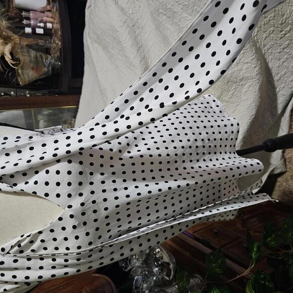 Anne Klein White and Black Dotted Blouse - Picture 6 of 11